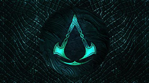 assassins creed logo wallpaper 4k.